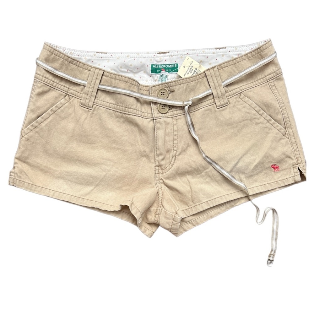 Abercrombie Y2K Khaki Shorts 6 NWT